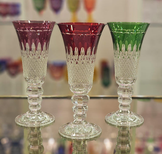 Bohemian Hand-Painted Crystal Wine Goblet - 180ml Decorative Stemware for Elegant Dining