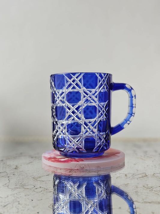 Artisan Hand-Painted Glass Mug: 250ml Colorful Decorative Cup for Coffee, Tea, or Milk - Unique Gift